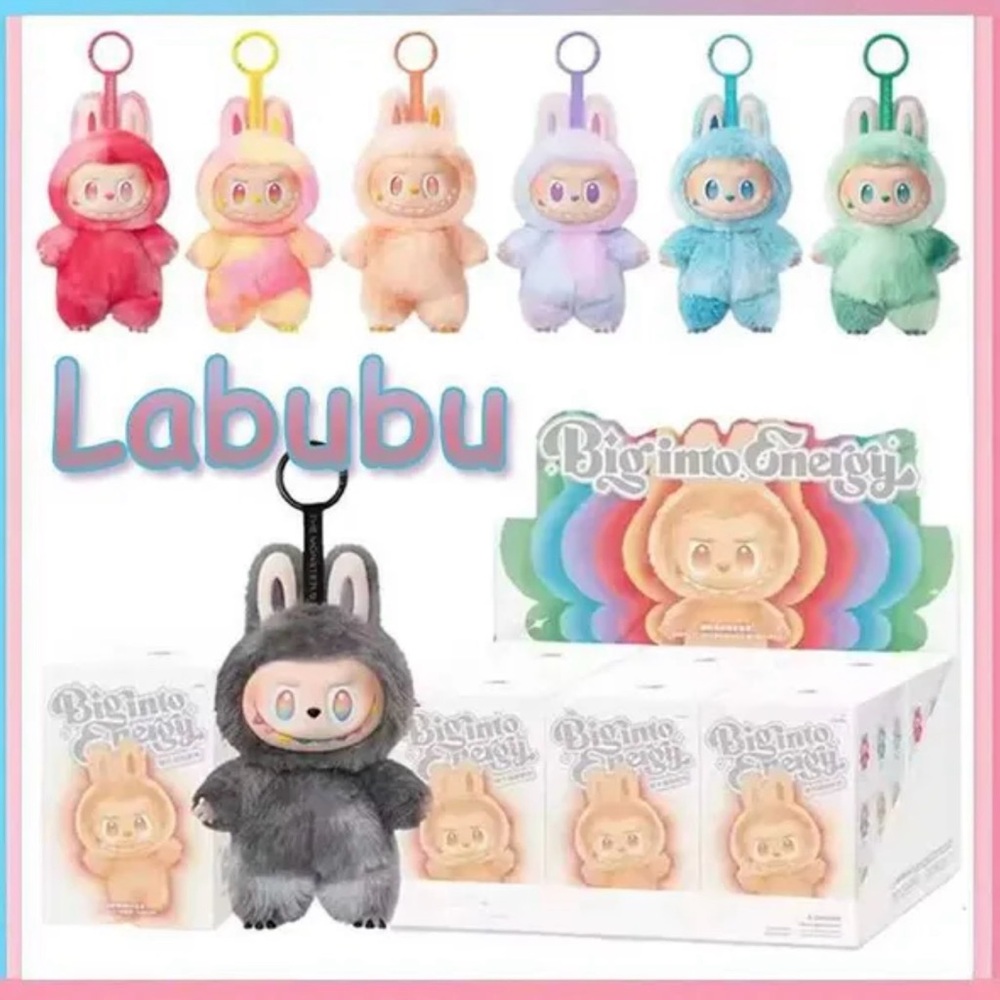 Labubu Big Into Energy Colorful Plush Stuffed monsters 1pc random - Picture 4 of 8